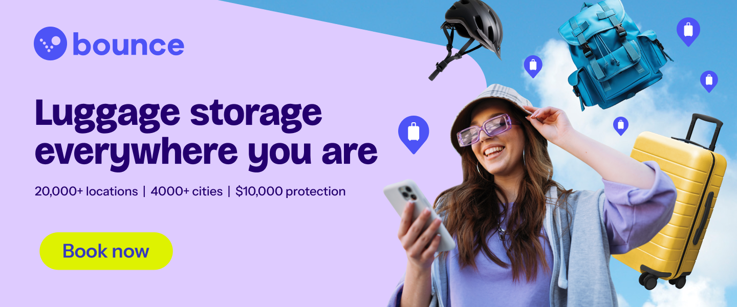 Bounce luggage storage everywhere you are