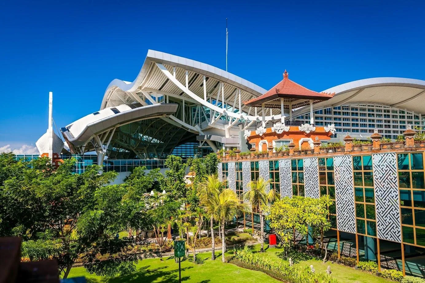 Ngurah Rai International Airport terminal exterior, Bali
