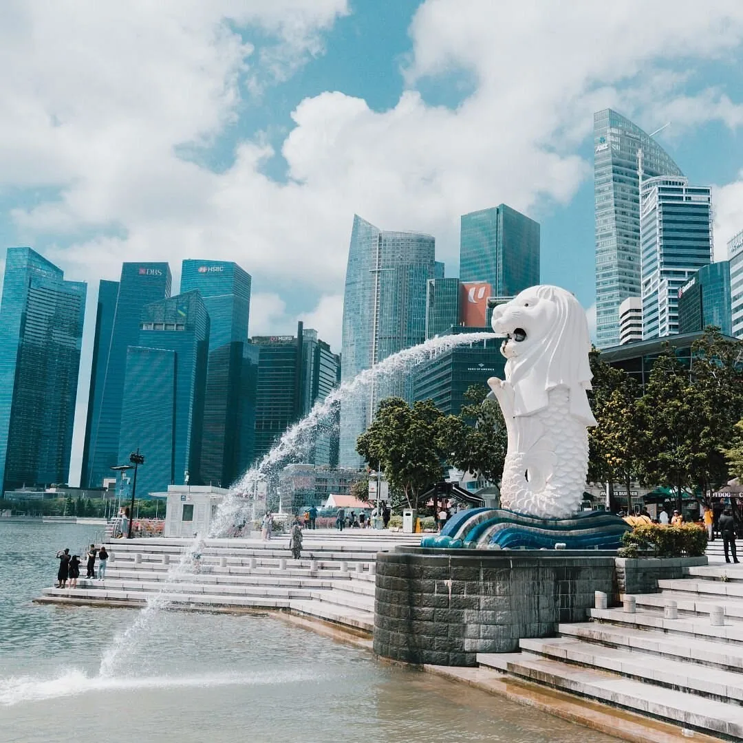 Marina Bay skyline in Singapore