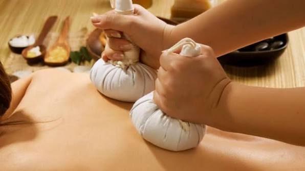 Traditional Thai herbal compress spa treatment