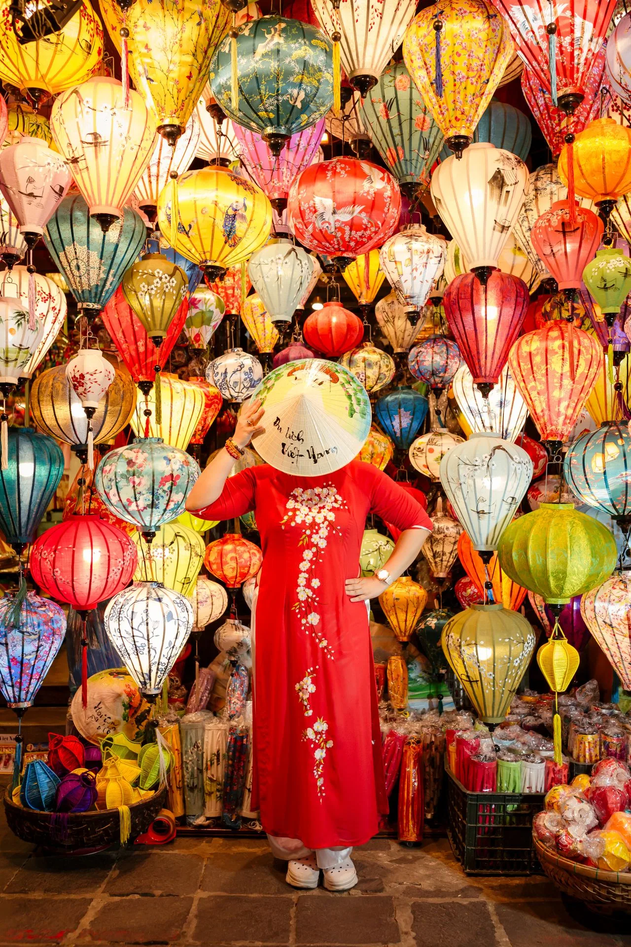 Hoi An ancient town lanterns at dusk: Vietnam food allergy travel guide