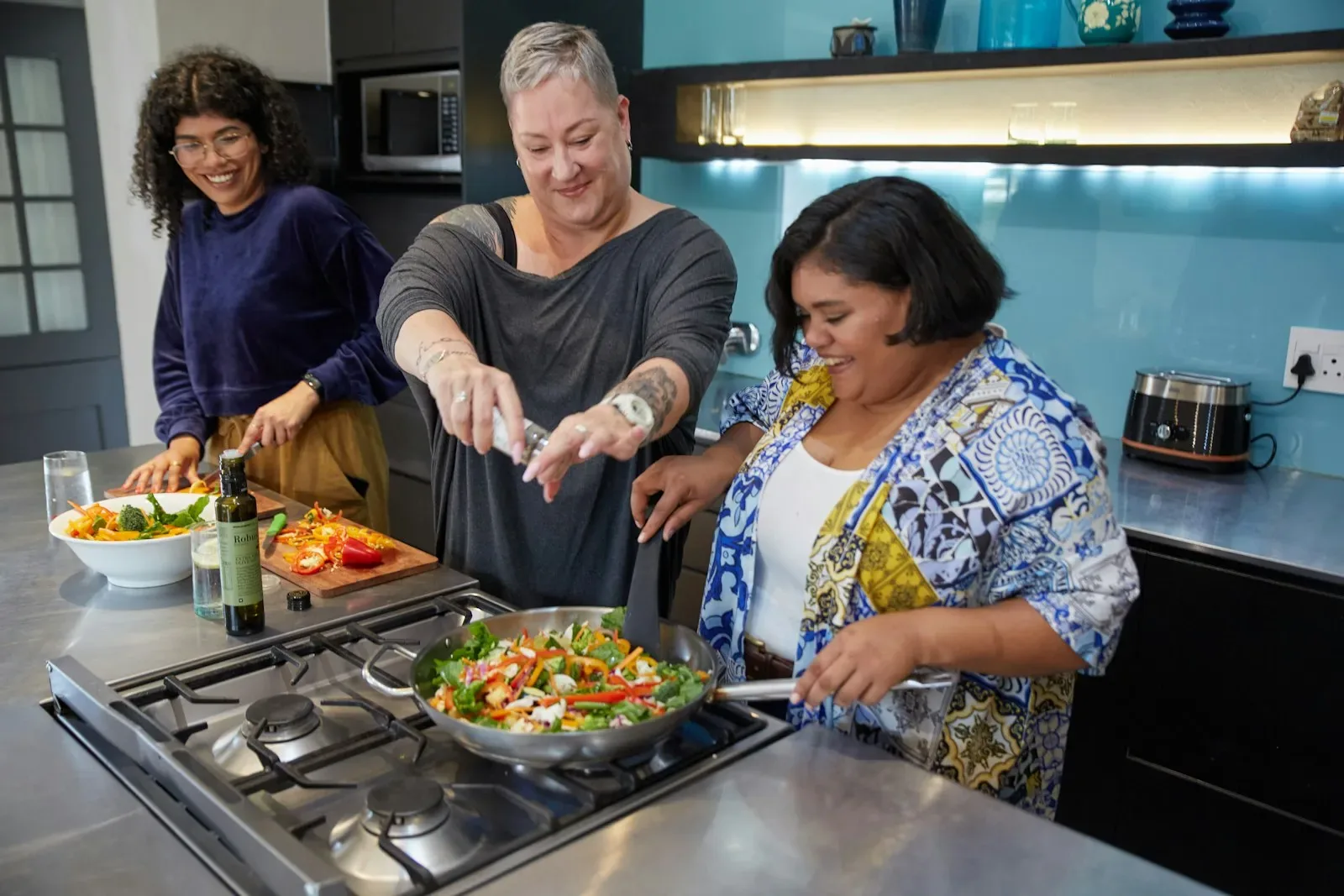 Kitchen prep surface illustrating cross-contamination risk