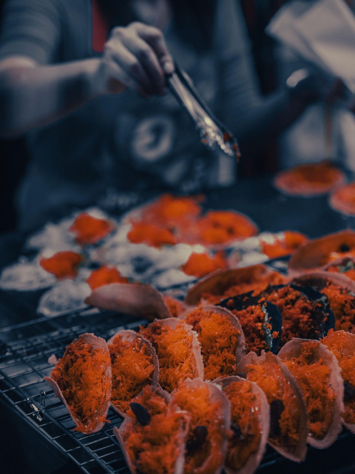 Bangkok street food stall close-up